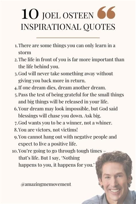 50 Encouraging & Motivating Joel Osteen Quotes (2024) .